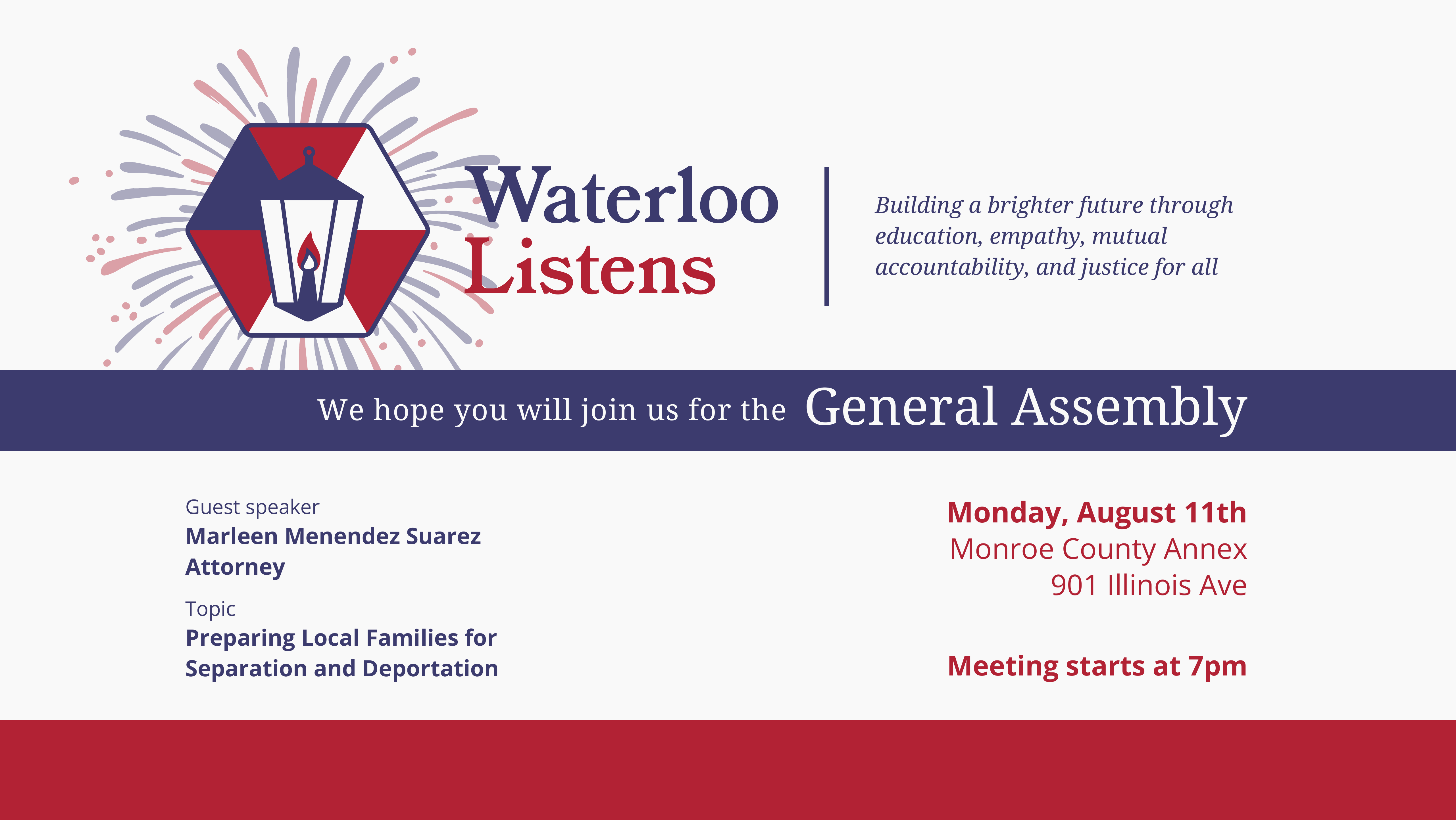 We hope you join us for the General Assembly on Monday, August 11th, 2025 at the Monroe County Annex.